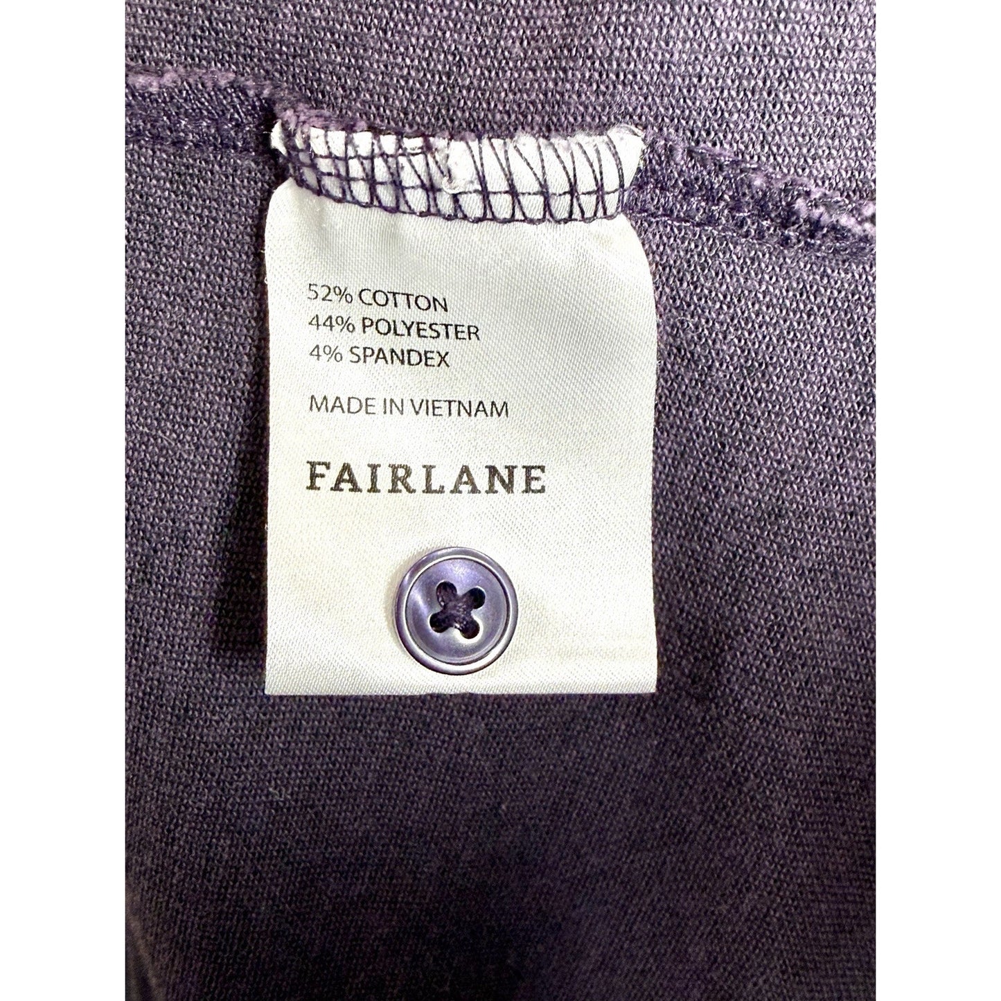 Fairlane Mens XL Performance Polo Shirt Heathered Purple Short Sleeve Golf