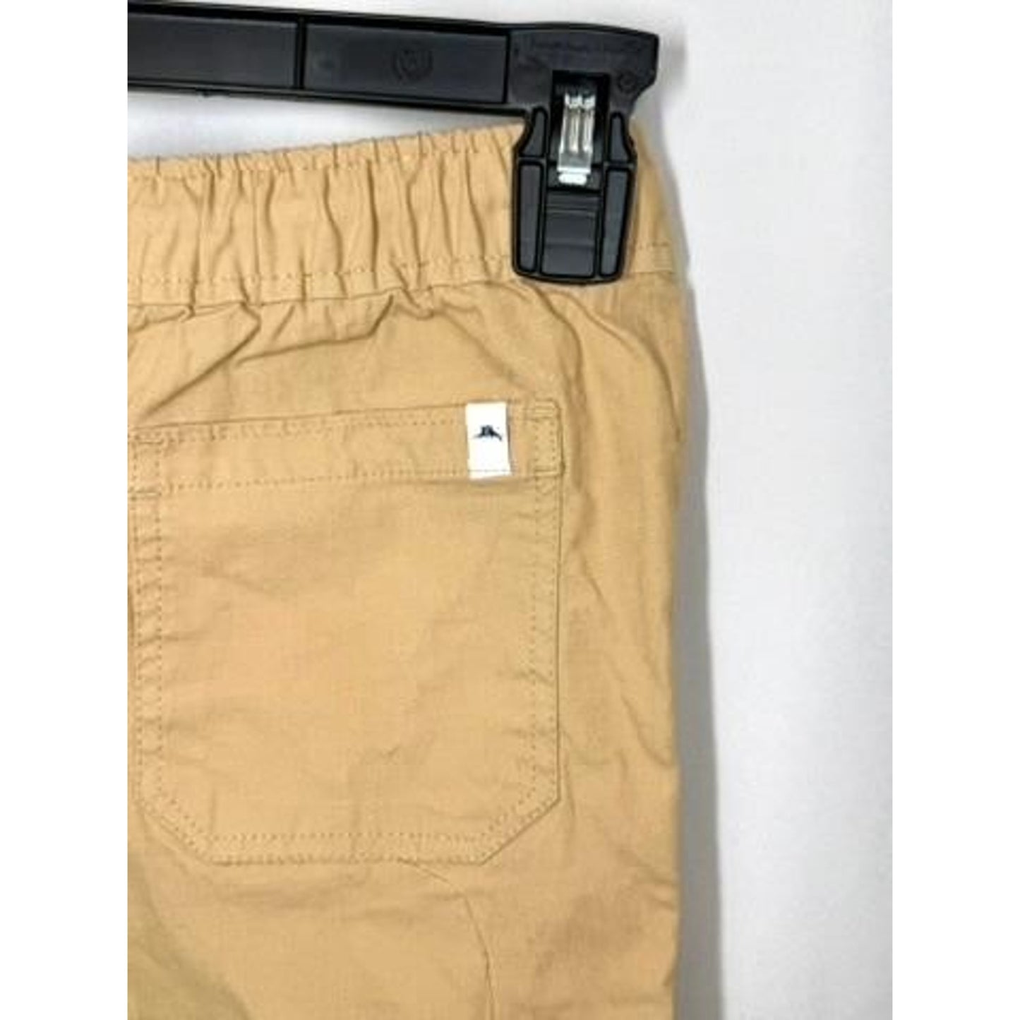 Tommy Bahama Boys Chino Shorts Size M 7-8 Beige Tan Elastic Waist Drawstring