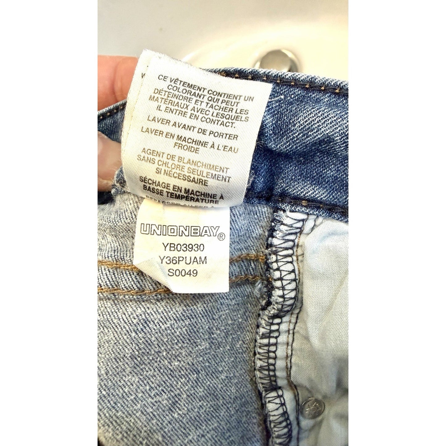 UB Tech Jeans Mens Travel Explore Discover Straight Stretch Denim Blue 38x32