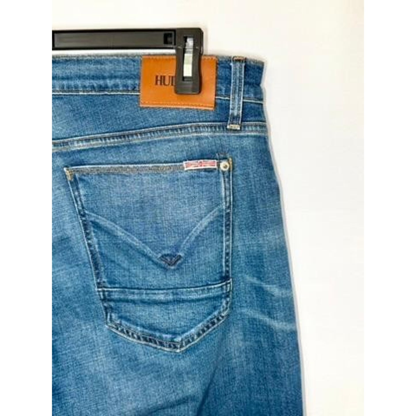 Hudson Blake Slim Straight Jeans Mens 36 Blue Stretch Denim Pants
