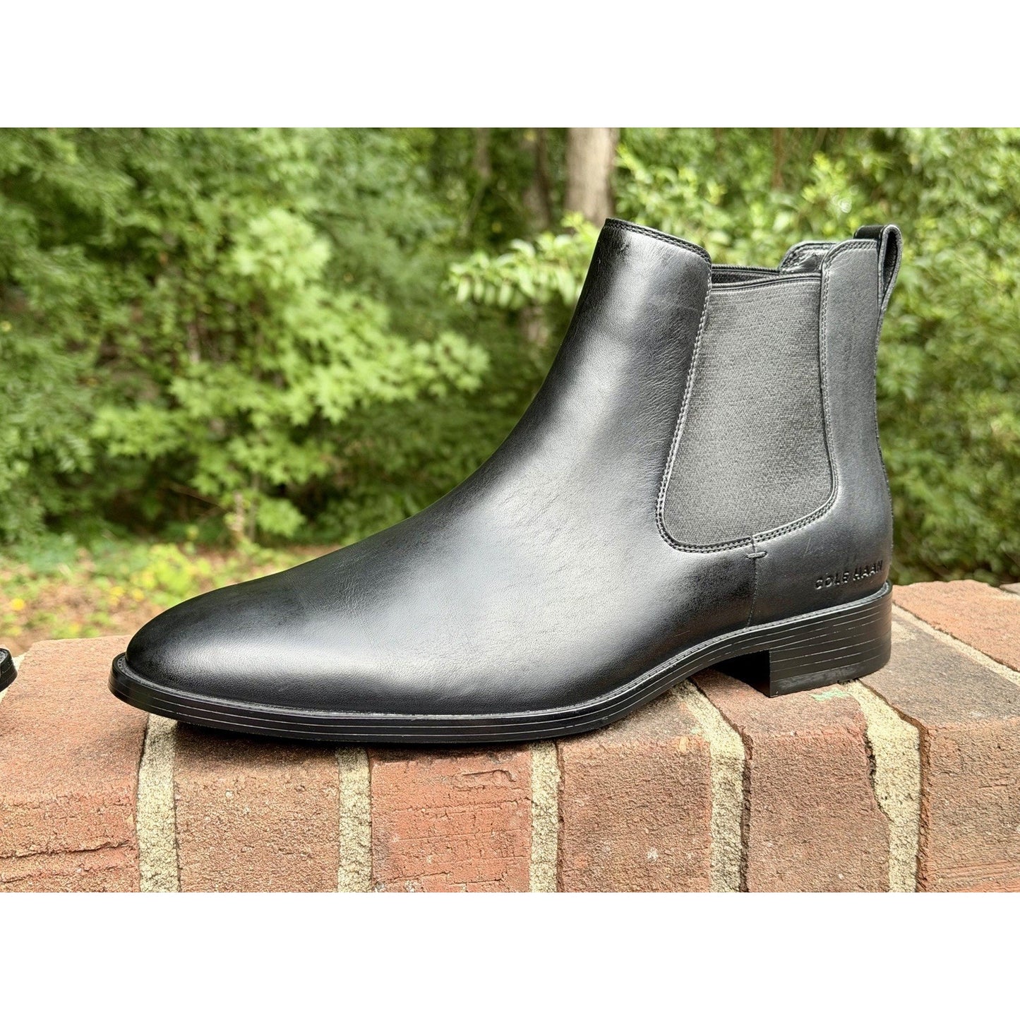COLE HAAN Hawthorne Men’s Chelsea Boots Black Leather Size 11.5 M NWOT