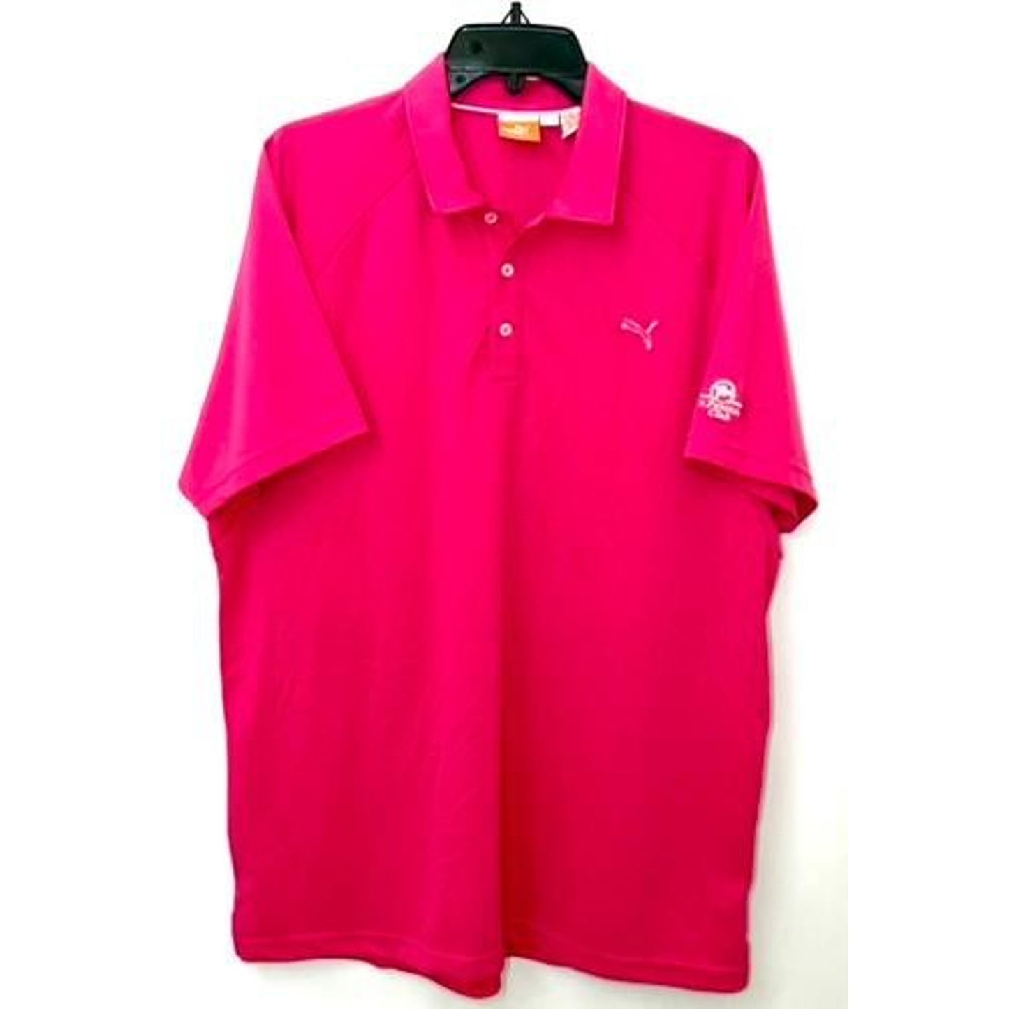 Puma Golf Shirt Mens XL Pink Dry Cell Polo The Peninsula Club Short Sleeve