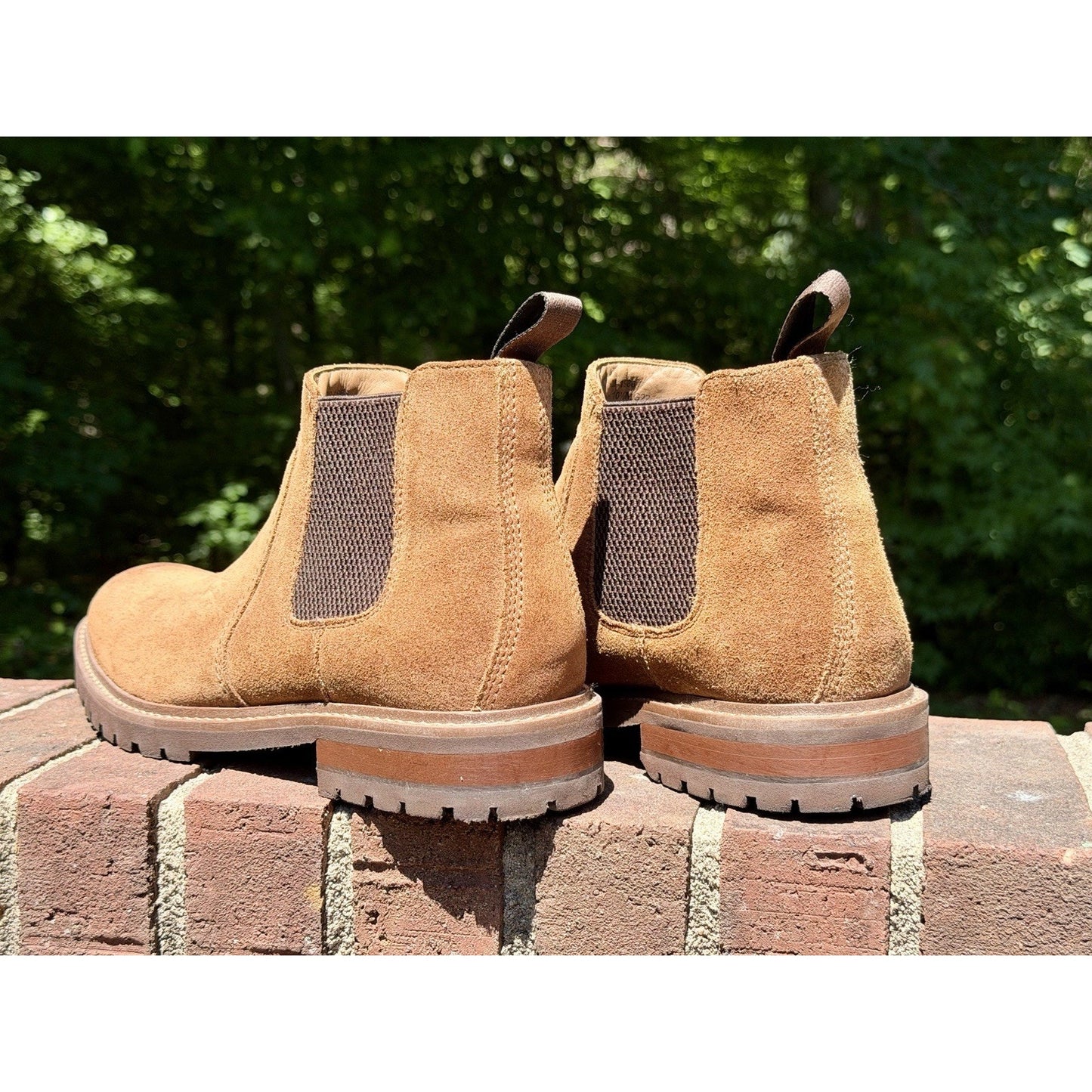 Johnston & Murphy Barrett Chelsea Boots Tan Oiled Suede TRUFOAM Men’s Size 10.5M