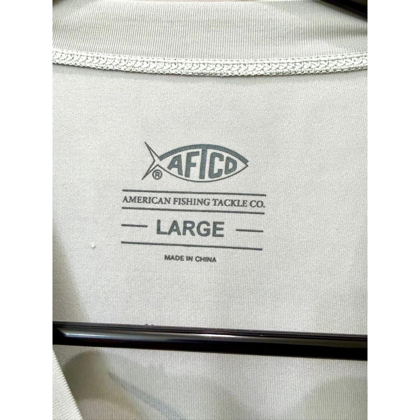 AFTCO Casa Vieja Lodge Guatemala Fishing Shirt Mens Large L/S Performance Gray
