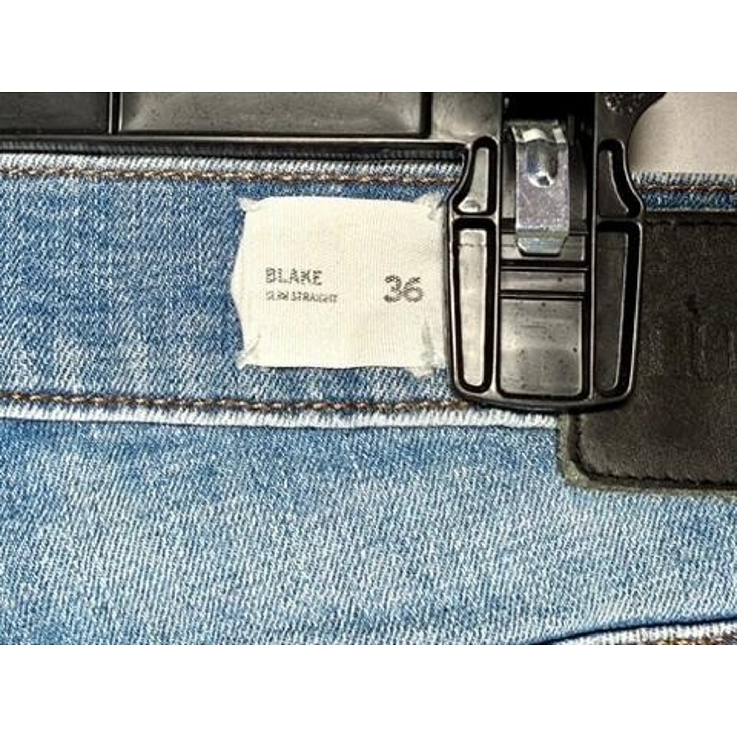 Hudson Blake Slim Straight Jeans Mens Size 36 Blue Denim Stretch Pants