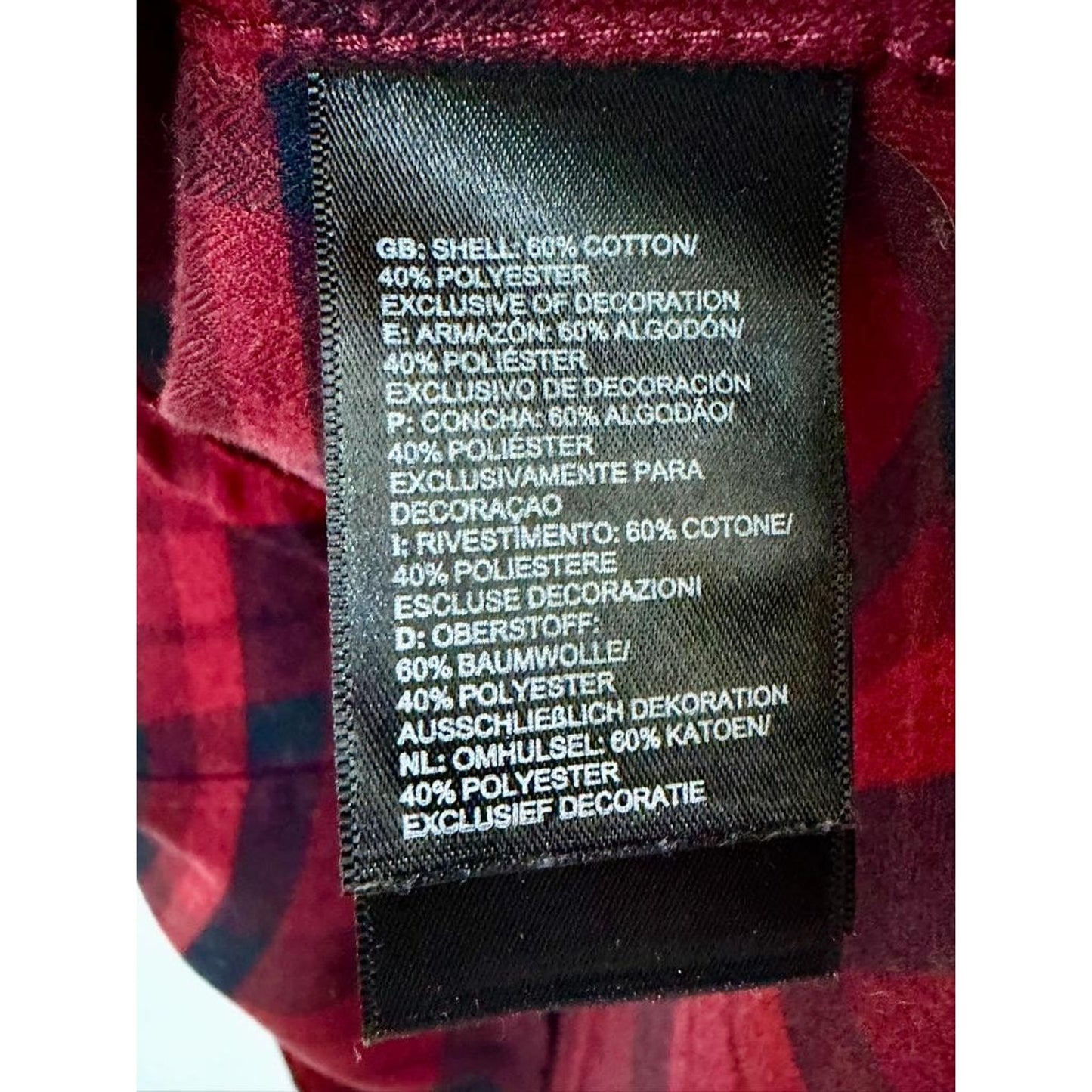 The North Face Flannel Shirt Womens Large Red Black Plaid Roll Tab Sleeve Cotton