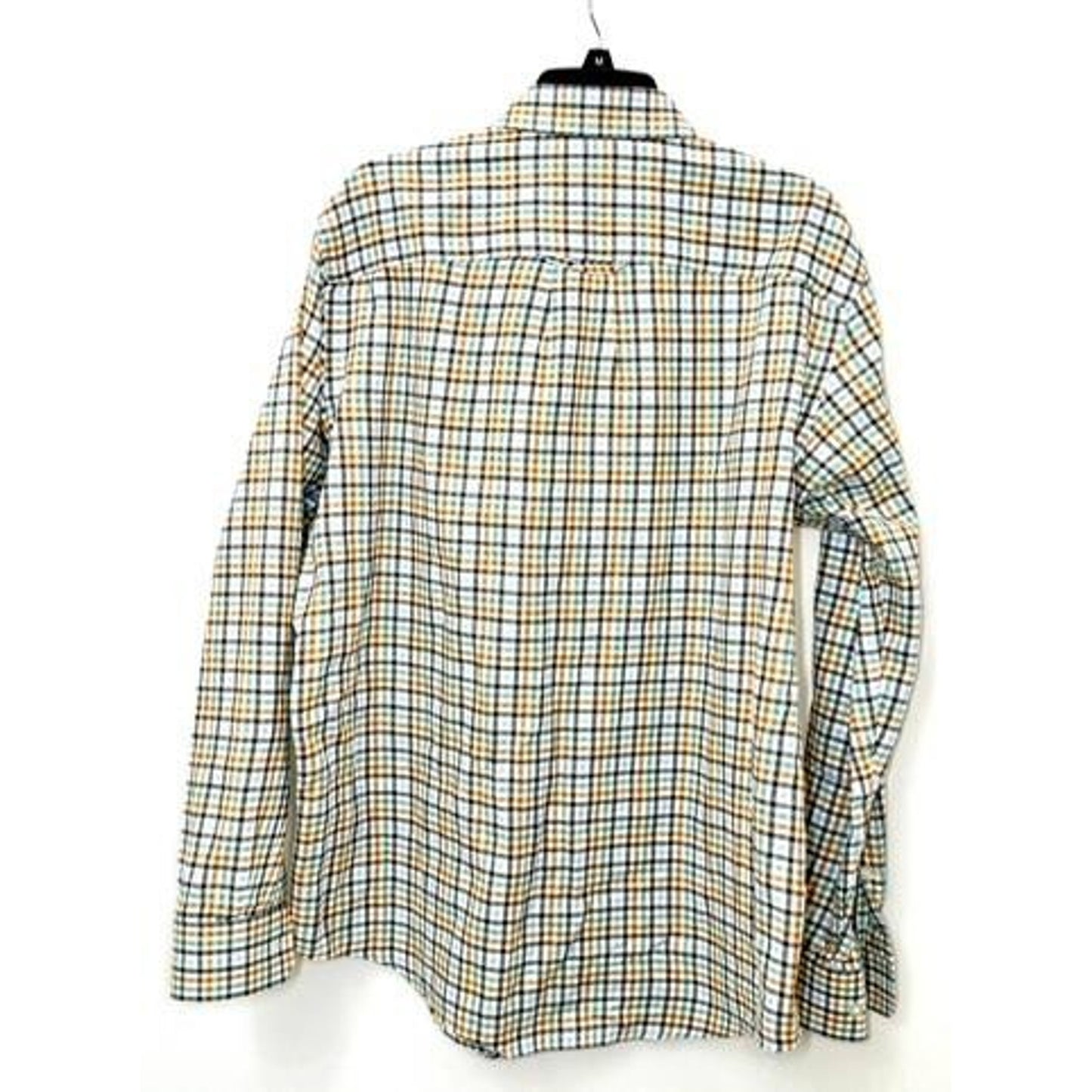 Orvis Country Twill Shirt Mens Medium Classic Fit Plaid Button Down Cotton