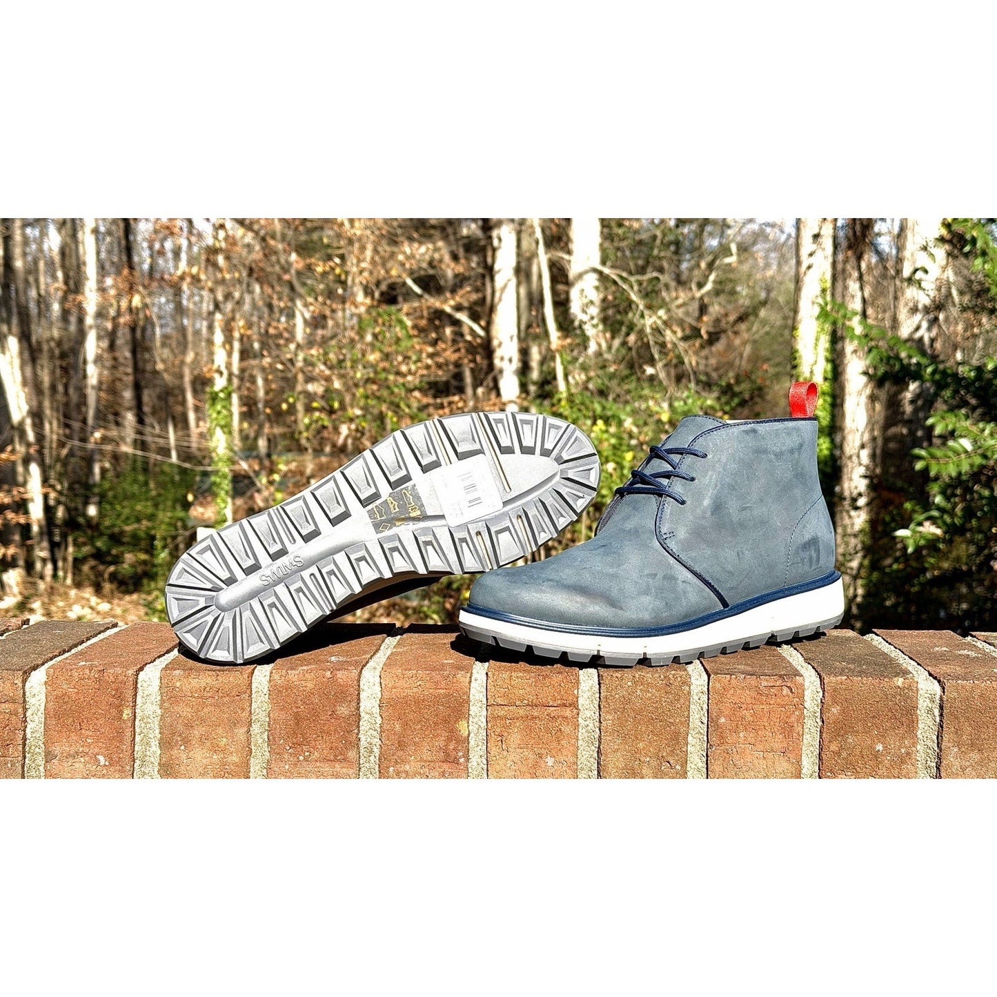 NWT SWIMS Men's Motion Chukka Boots Color Navy Men’s Size 8 / $258 Retail