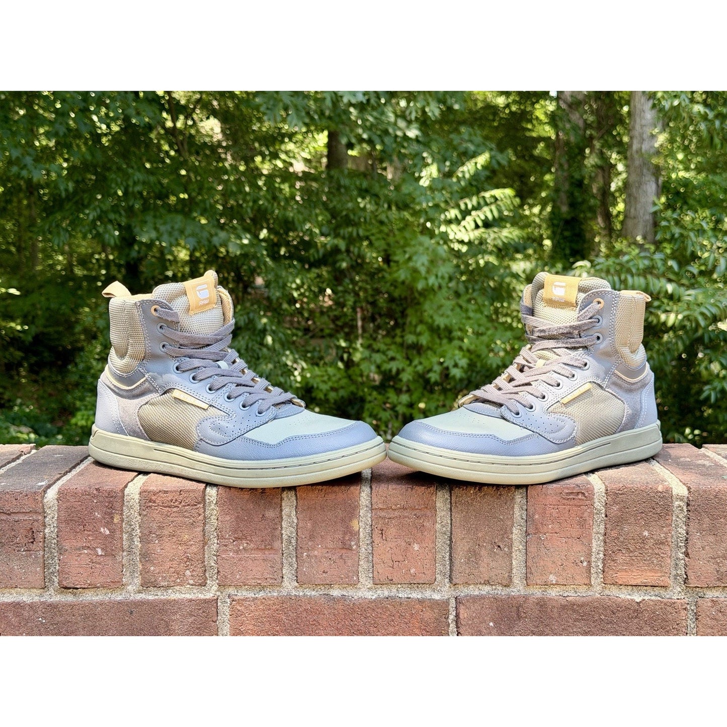 G-Star RAW Mimemis Mid Mens 11 Blue Grey Sneakers High Top Shoes 44 EU