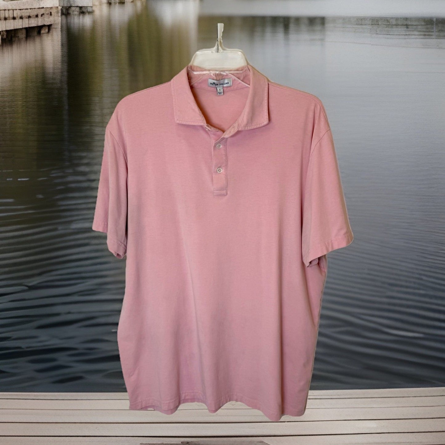 Peter Millar Summer Comfort Golf Polo Shirt - Pink - Large