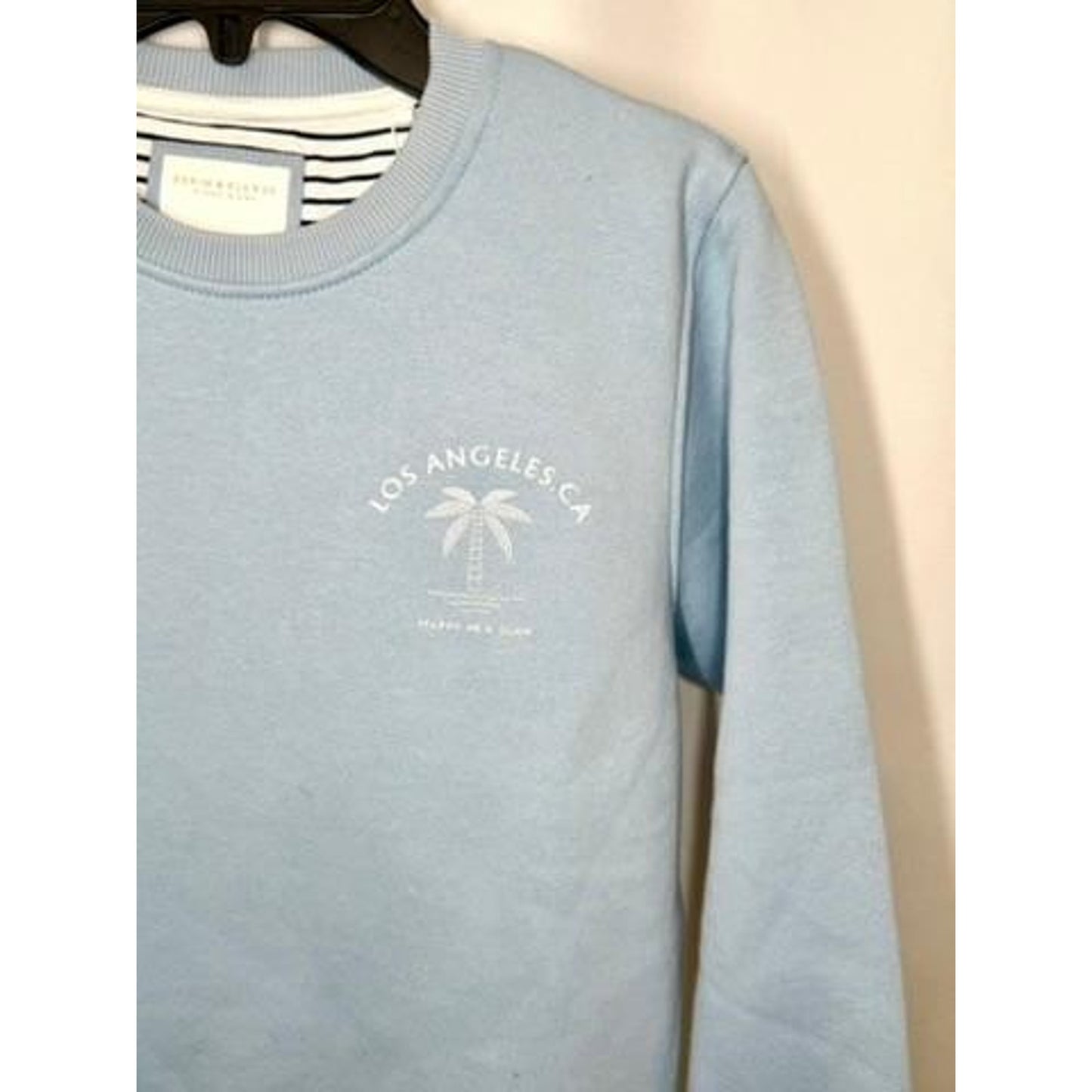 Denim & Flower Ricky Singh Boys Size 8 Blue Fleece Sweatshirt Los Angeles CA