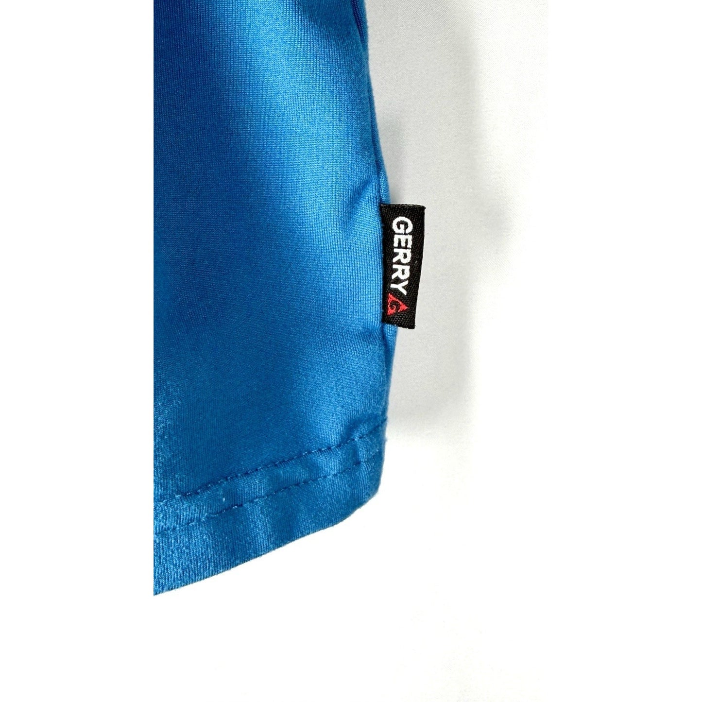 Gerry Men’s Blue Short Sleeve Collared 3 Button Comfort Stretch Polo Shirt s M
