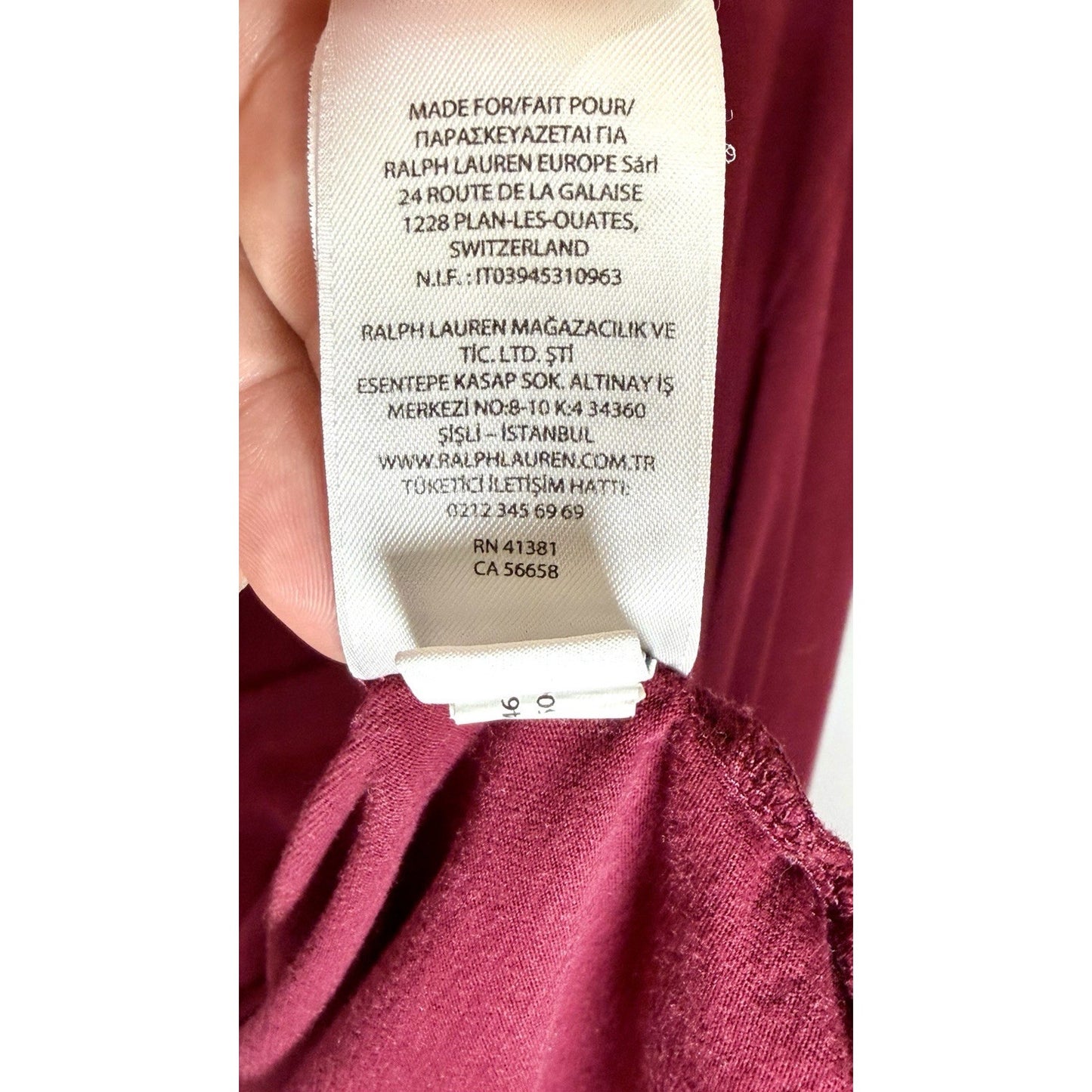 Ralph Lauren Polo Long Sleeve Hoodie Tee - Maroon - Men’s Size Large - SEE PICS!