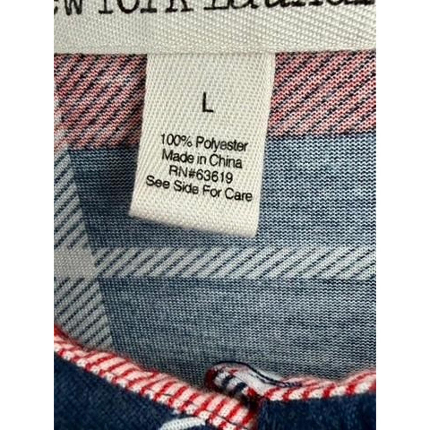 New York Laundry Plaid Button Up Shirt Womens Large Red Blue Roll Tab Sleeve