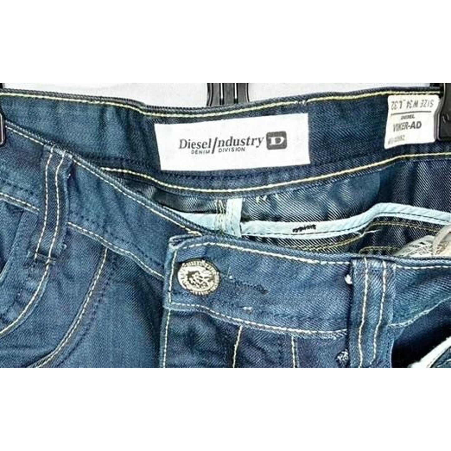Diesel Viker-AD Blue Eyecons 2010/8 Edition Jeans Mens 34x32 Wash 0088Z Straight