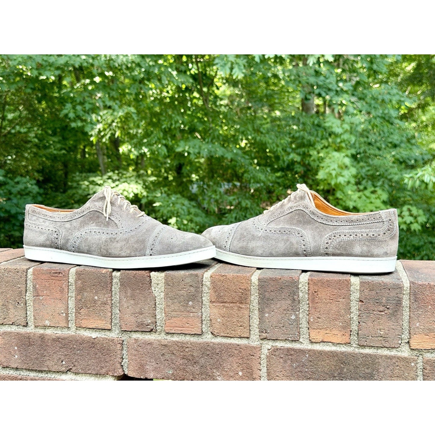 Allen Edmonds Strand Sneaker Grey Suede Men’s 12D Oxford Dress Shoes $300+ New
