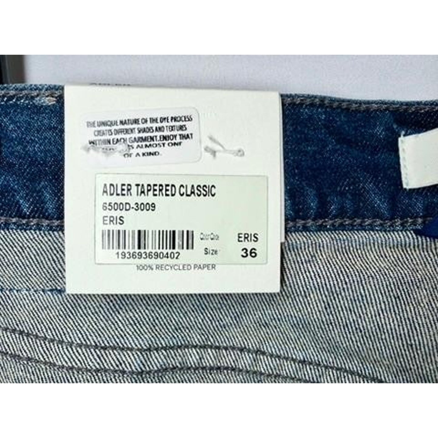 Citizens of Humanity Billy Reid Adler Tapered Classic Jeans Mens 36 Eris NWT