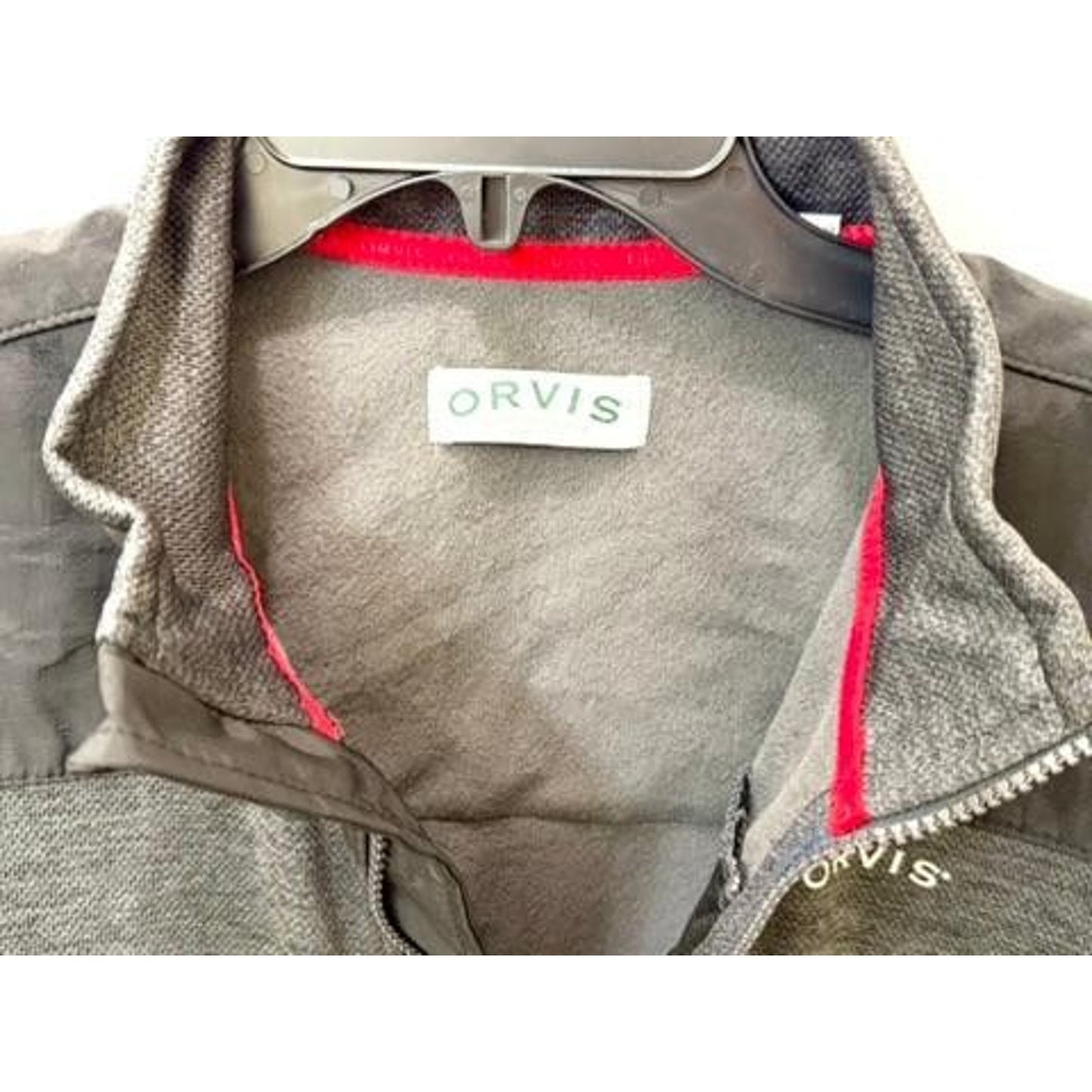 Orvis Bonded Mesh Full Zip Jacket Mens Large Phantom Black Fleece Lined NWT