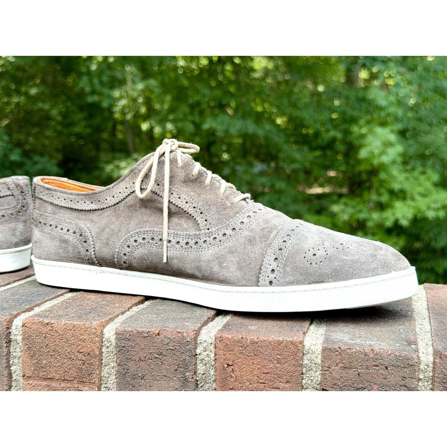 Allen Edmonds Strand Sneaker Grey Suede Men’s 12D Oxford Dress Shoes $300+ New