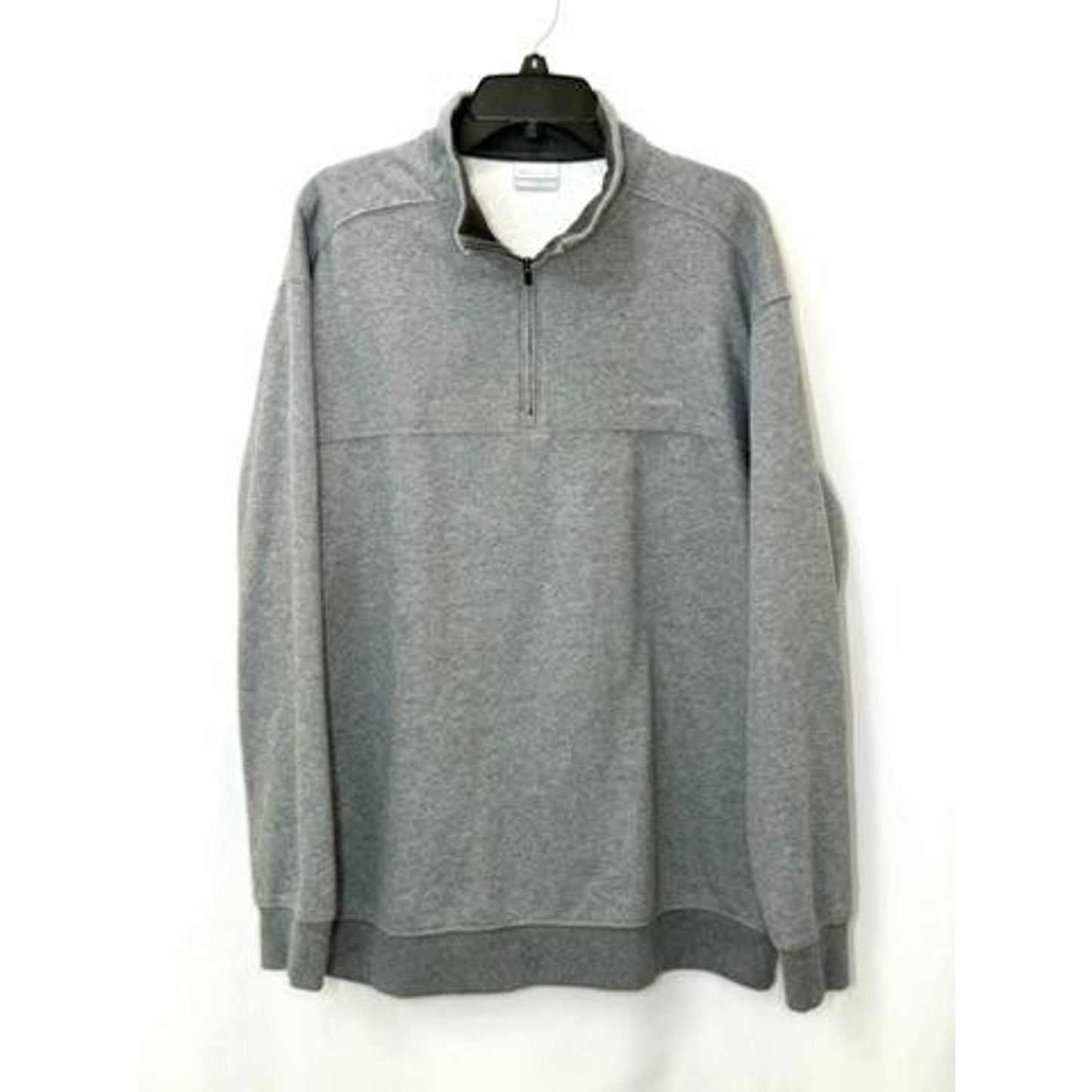 Columbia Sportswear Mens XXL Gray Fleece Lined 1/4 Zip Pullover Sweater AM6771