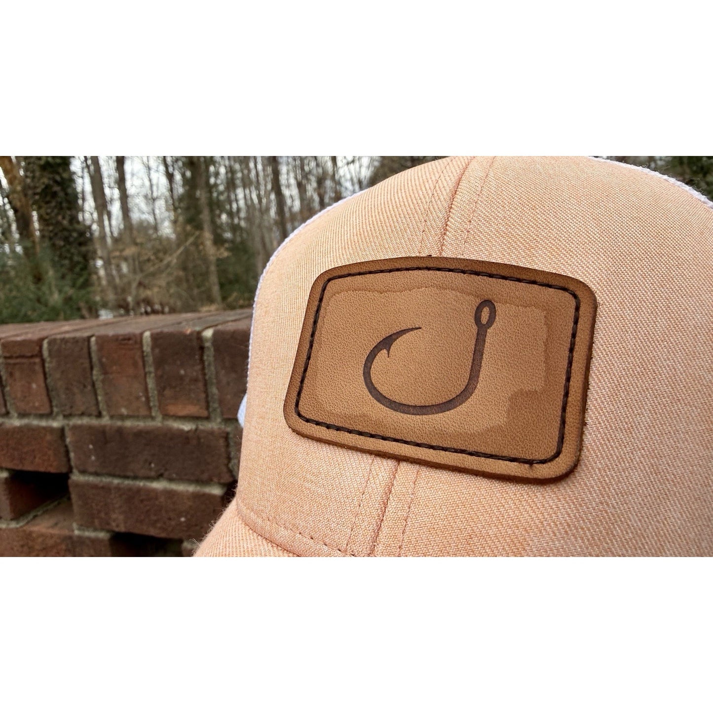 AVID Fishing Layday Trucker Hat Snapback Mesh Back Fish Hook Patch