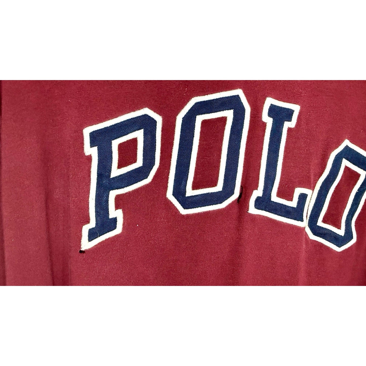Ralph Lauren Polo Long Sleeve Hoodie Tee - Maroon - Men’s Size Large - SEE PICS!