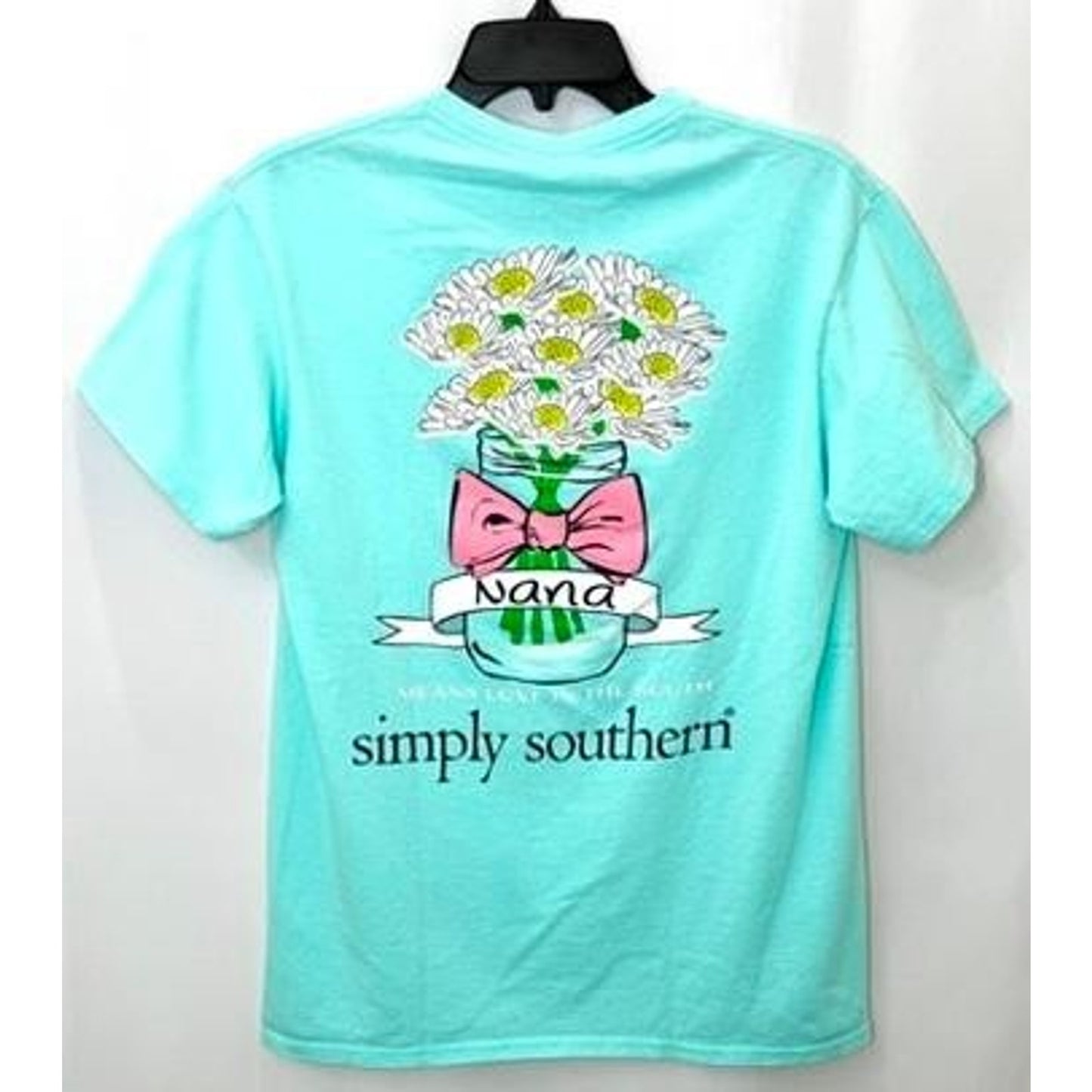 Simply Southern Nana Means Love in the South T Shirt Womens Medium Mint Green