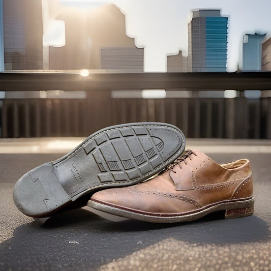 Cole Haan Men's Warren Welt Wingtip Oxford Brown Leather Size 11.5 M