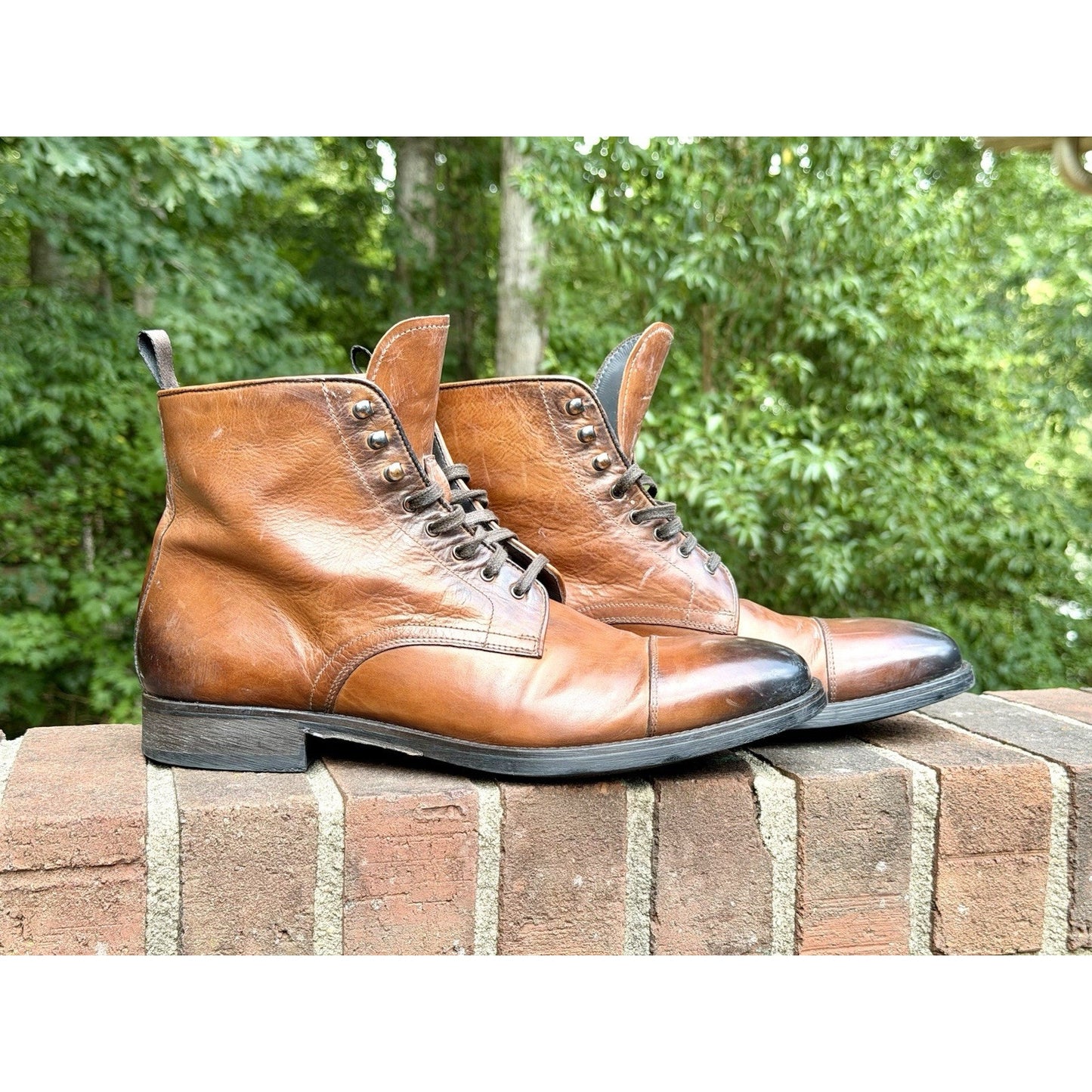 To Boot New York Hawkthorme Cognac Leather Boots Men’s Size 11 Italy ($450 NEW)