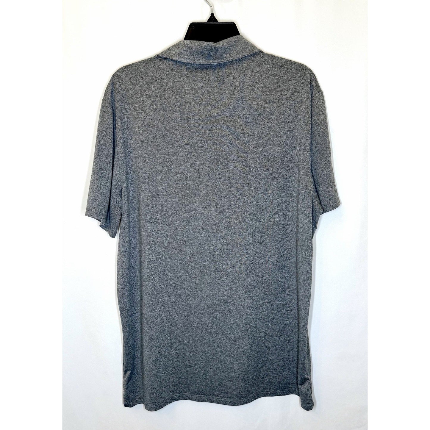 All in Motion Casual Polo Shirt Mens Large Gray Knit Short Sleeve Rayon Blend