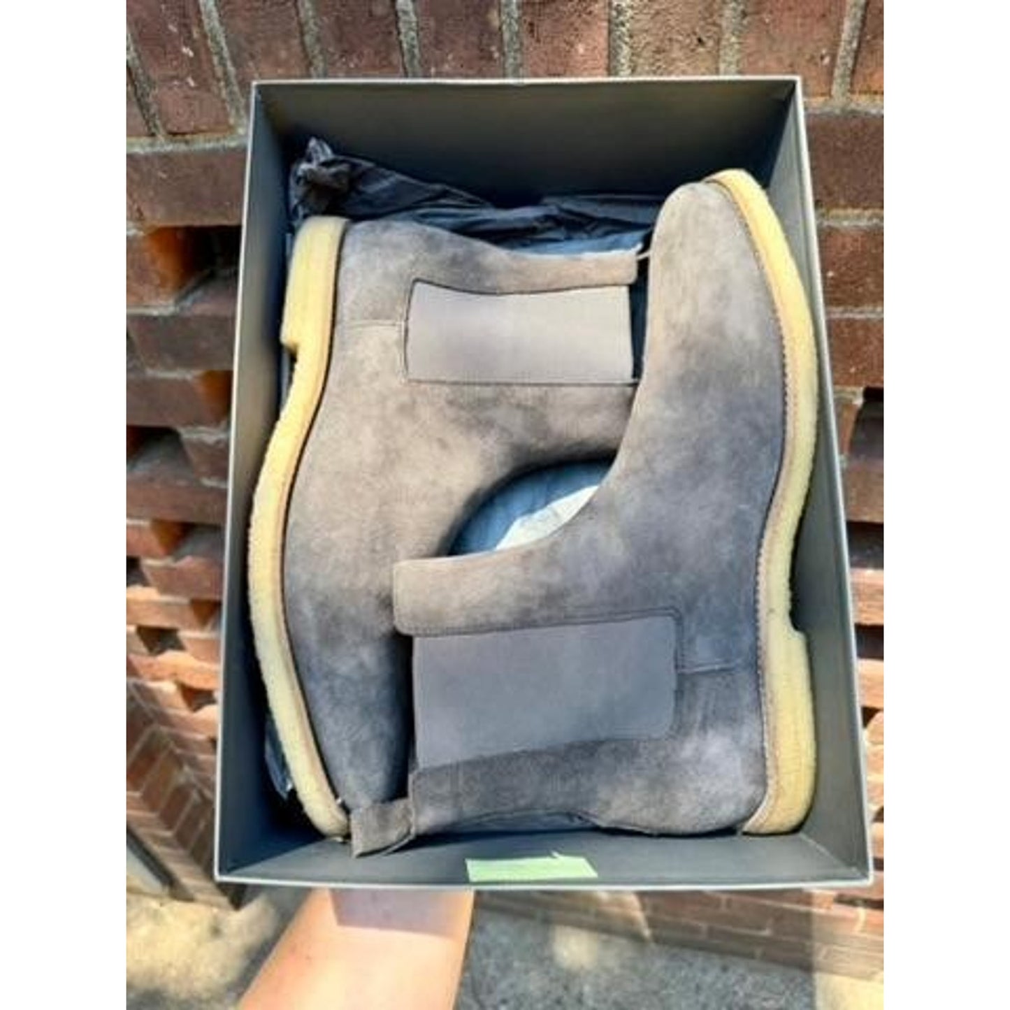 AllSaints Reiner Chelsea Boots Mens Size 12 Slate Grey Suede Crepe Sole