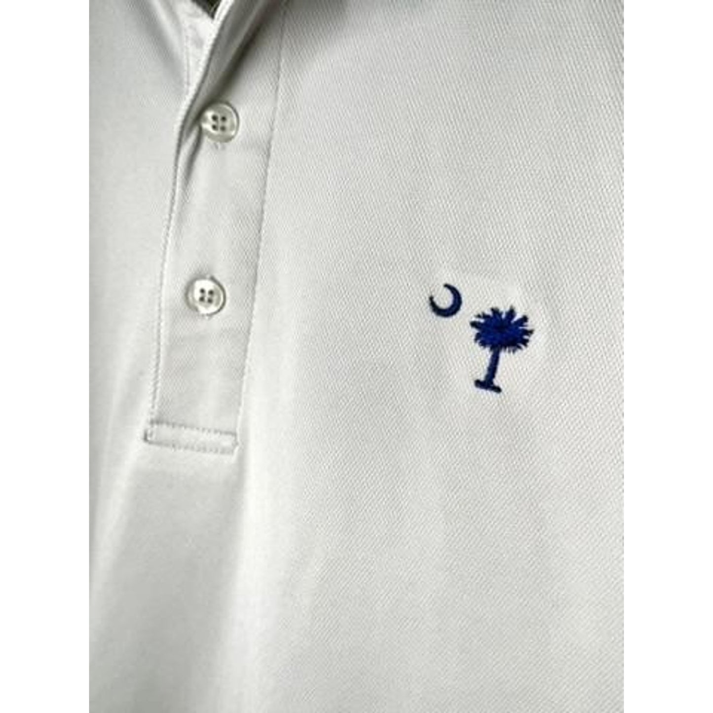 Core 365 South Carolina Palmetto Moon Polo Shirt Mens Medium Gray Polyester