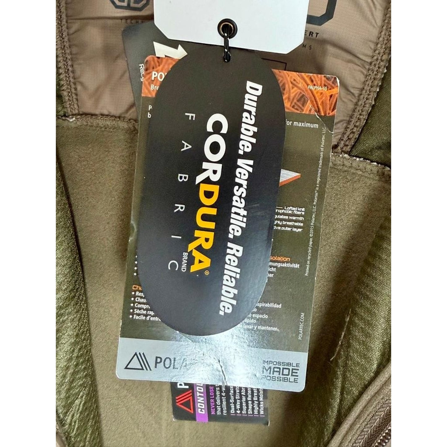MTHD Aphelion Hybrid Fleece Jacket Mens XL Coyote Brown Polartec Cordura Full