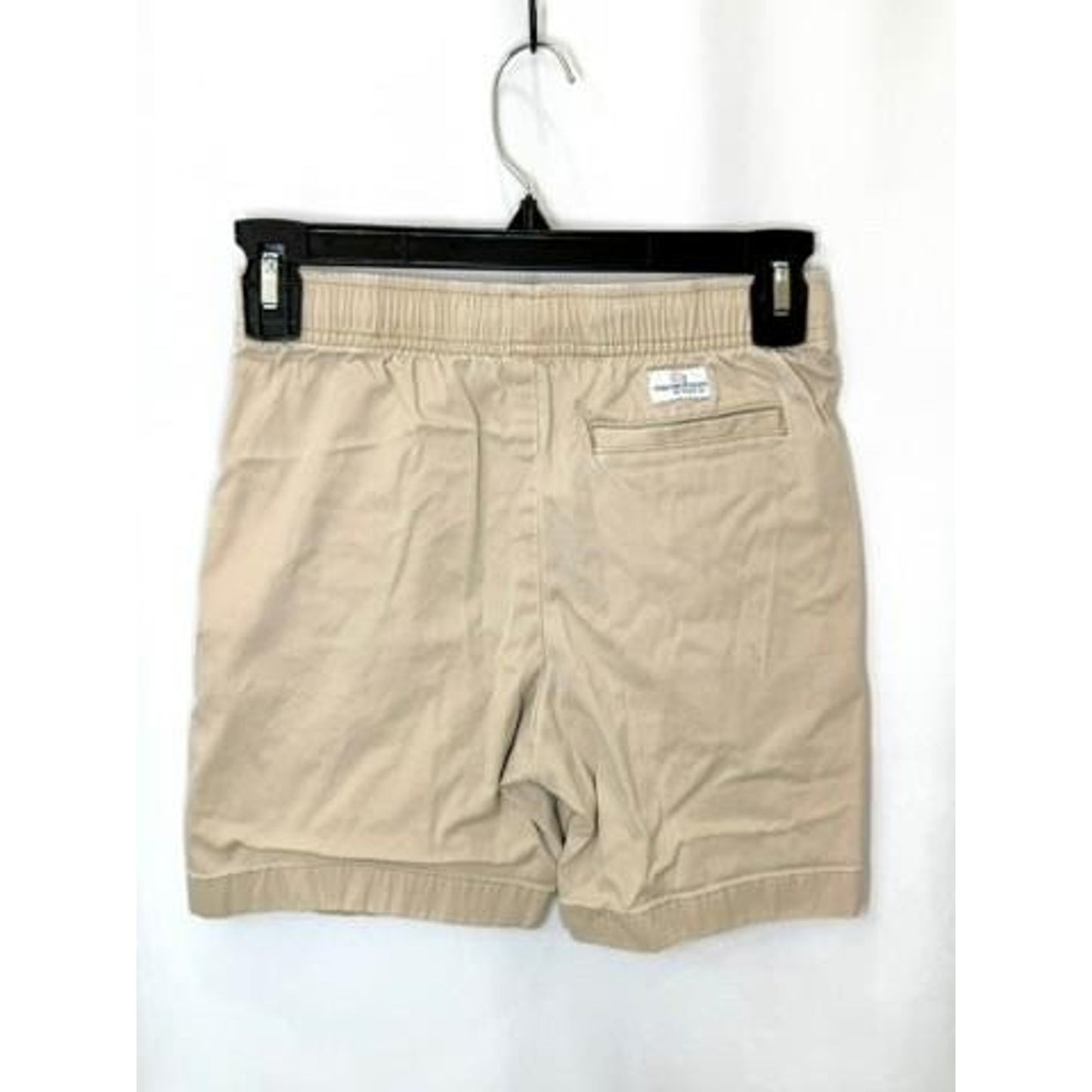 Vineyard Vines Boys Khaki Chino Shorts Size S Beige Elastic Waist Drawstring