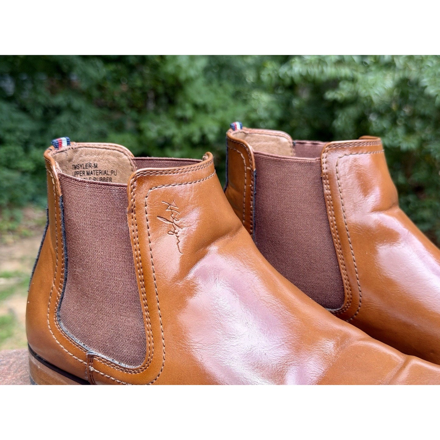 Tommy Hilfiger Men’s Chelsea Boots Tan Brown Leather Ankle Dress Shoes Size 11.5