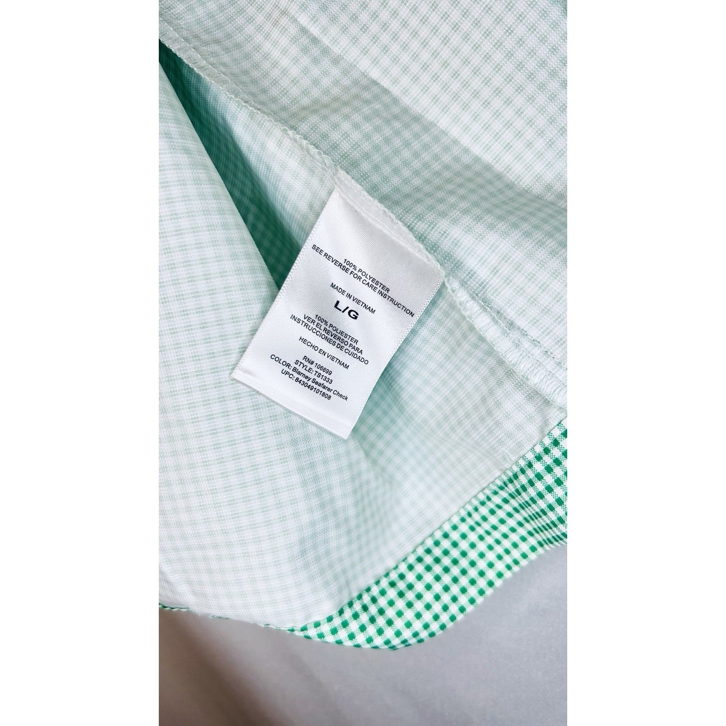Habit Shirt Mens Medium 40+ Solar Factor Outdoor Fishing Button Gingham Plaid