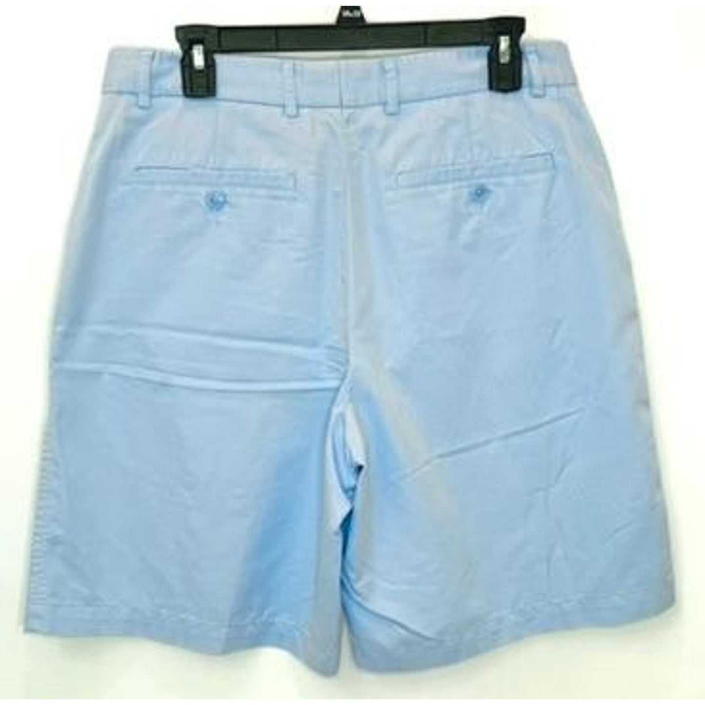 Alan Flusser Mens Chino Shorts Size 34 Light Blue Cotton Blend Flat Front