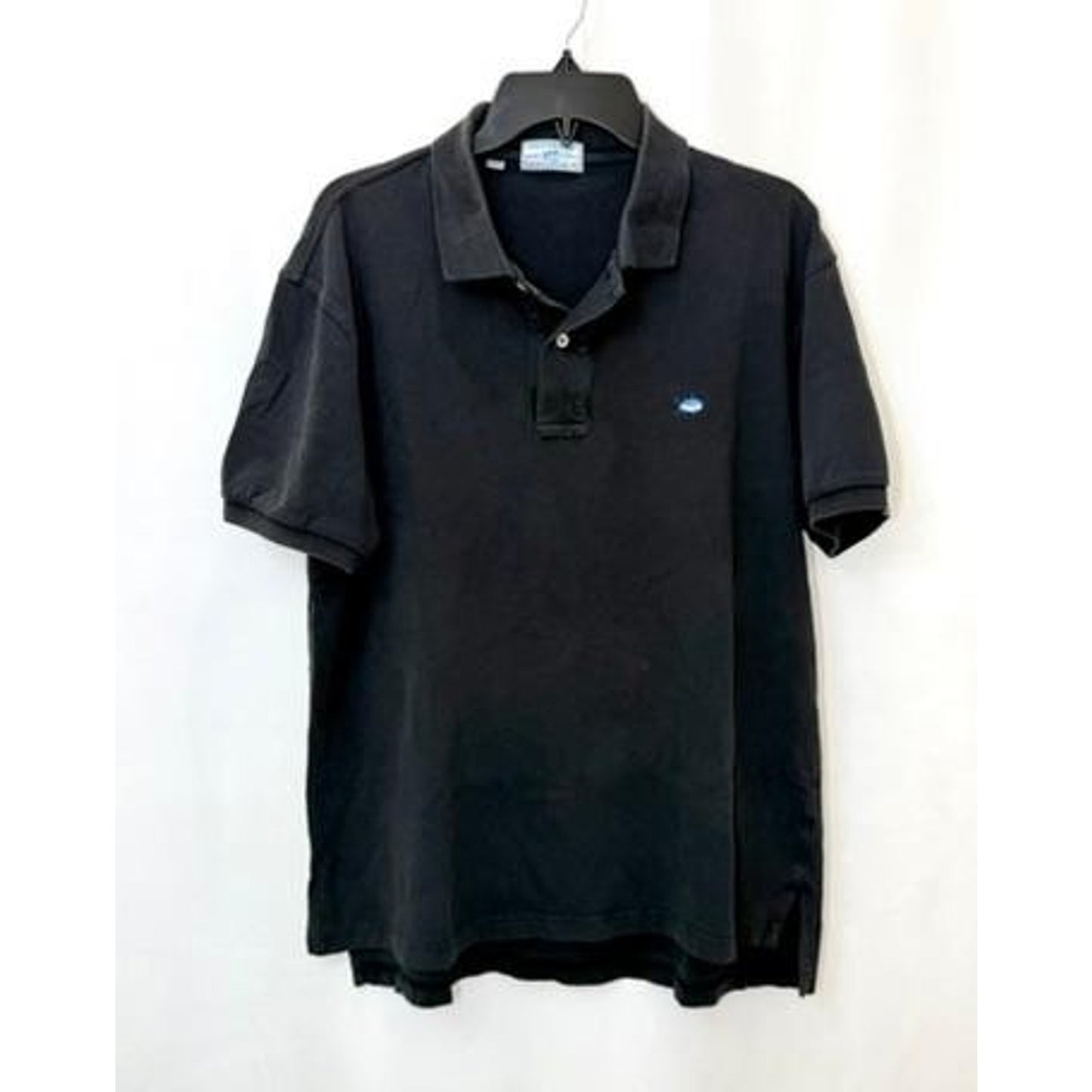Southern Tide Skipjack Polo Shirt Mens Large Black Short Sleeve Cotton Spandex