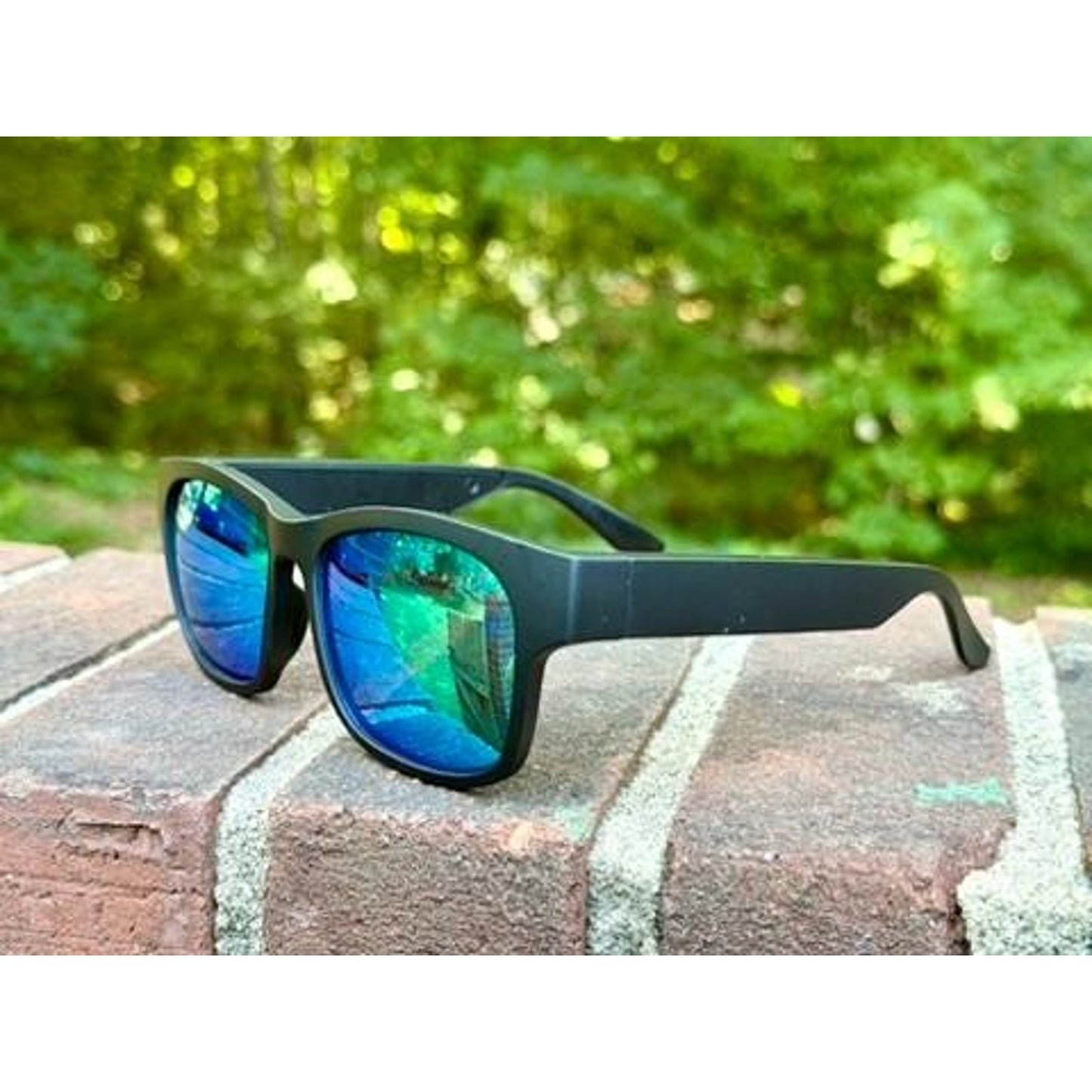 Bluetooth Smart Sunglasses Wireless Audio Music Matte Black Blue Green Mirror