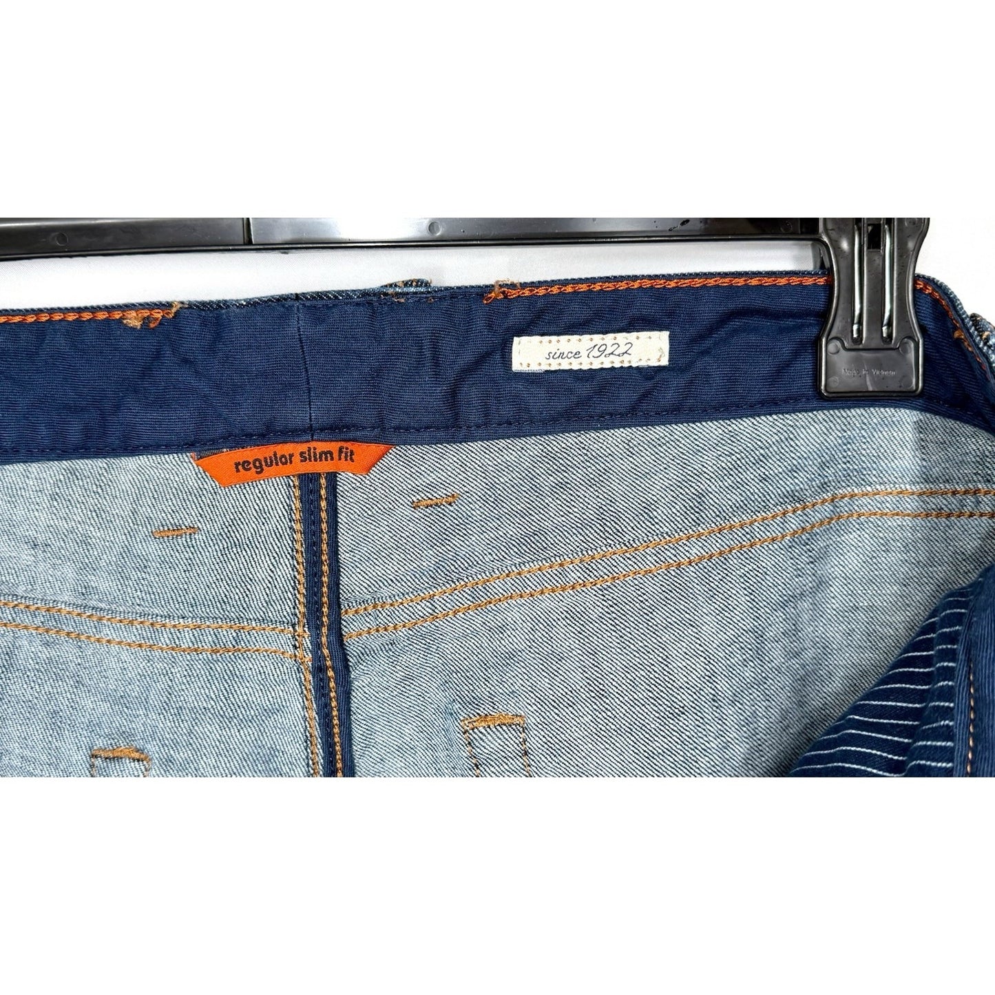 Alberto Pipe Regular Slim Fit Denim Blue Dark Wash 38x30 (Tag 38x34) $245 Retail