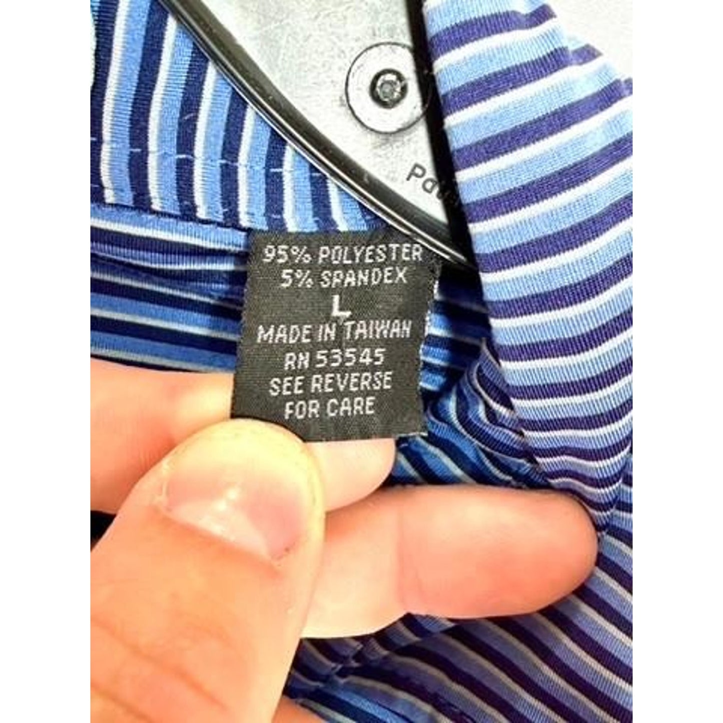 Sonesta Resort Hilton Head Island Polo Shirt Mens Large Blue Striped Golf South