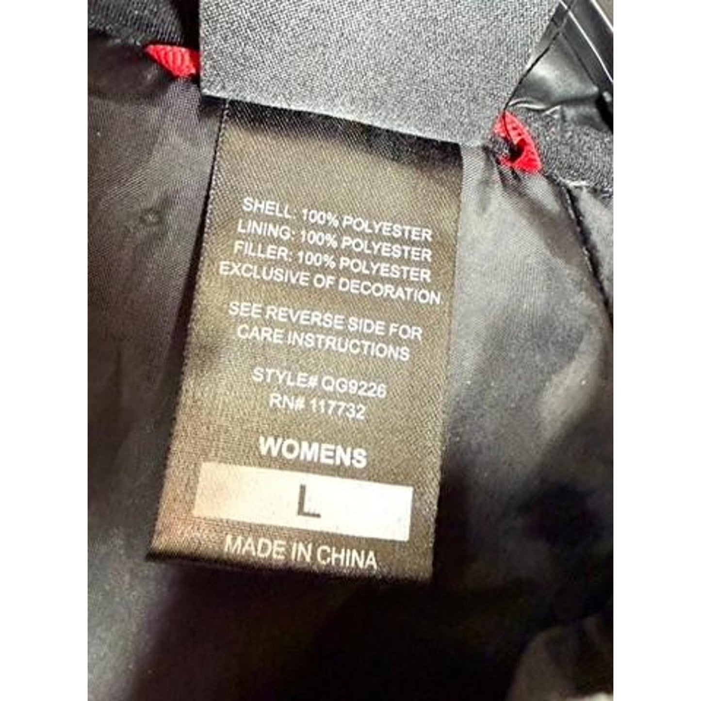 Gerry Womens Quilted Hybrid Jacket Large Black Gray Full Zip Hooded Fleece