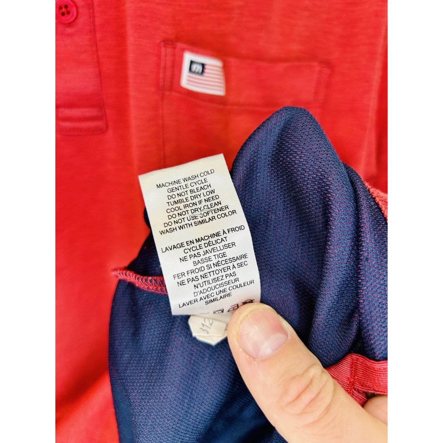 Travis Mathew Polo Shirt Red Golf Performance Pocket Mens Size Medium