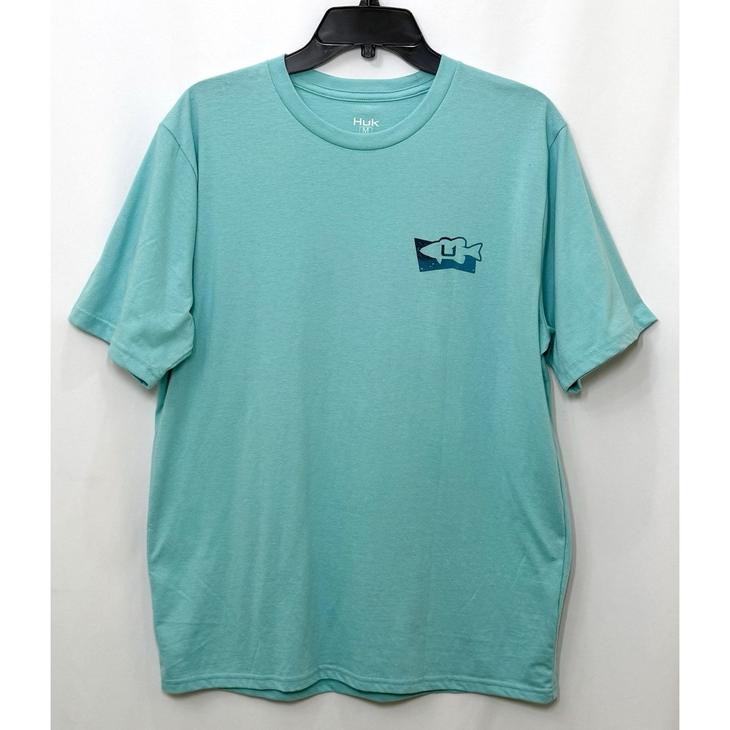 Huk Performance Fishing T-Shirt Sz M Medium “Open Late” Graphic Print Green