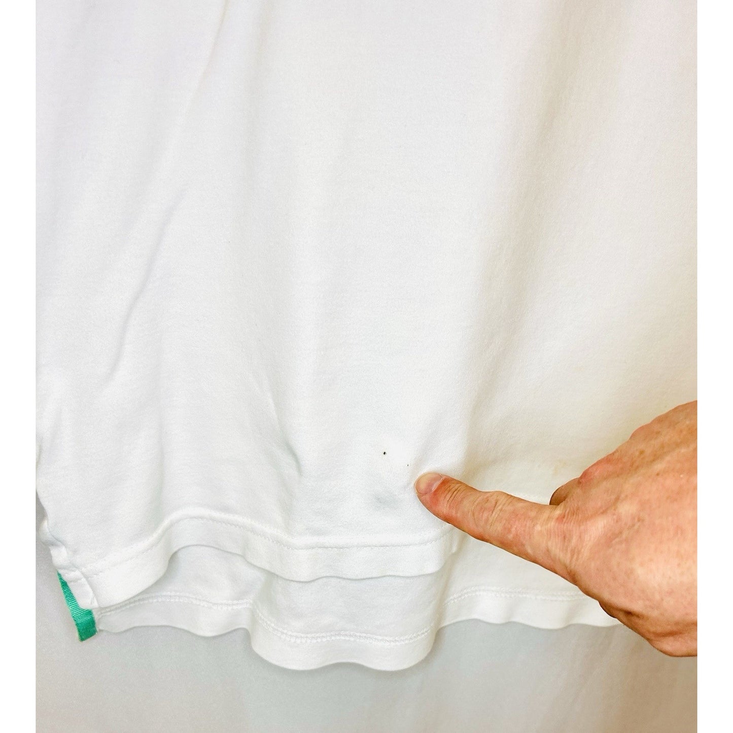 Alan Flusser Golf Shirt / White / Pearl Washed Cotton / Men’s L Large