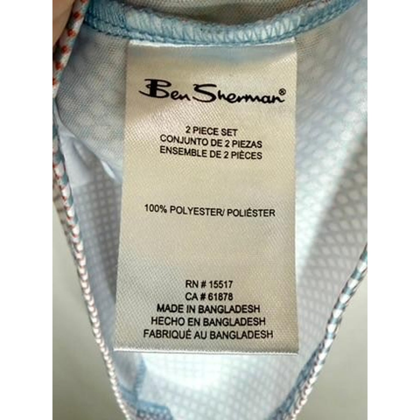 Ben Sherman Boys Polo Shirt Size S 8 Blue Orange Geometric Short Sleeve Casual