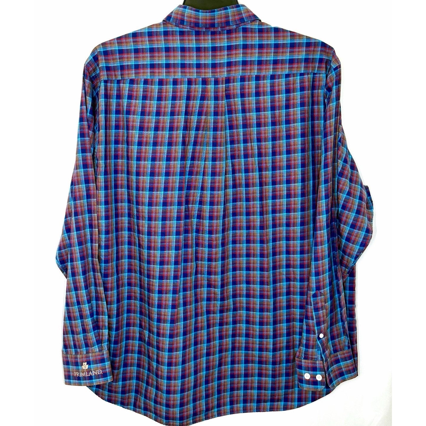 Turtleson Shirt Men’s XXL Blue Plaid Button Up Watermelon Malibu Porter Sport