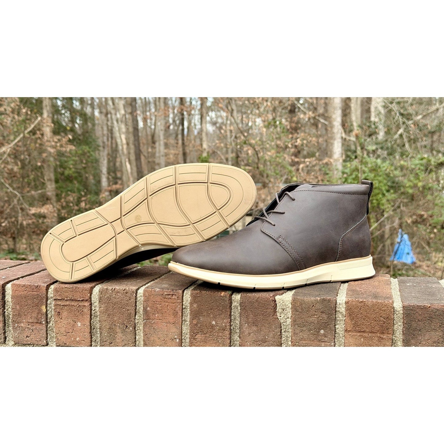 St. John's Bay Brown Leather Chukka Ankle Boots Men's 12 M New W/ Tag-$90 Retail
