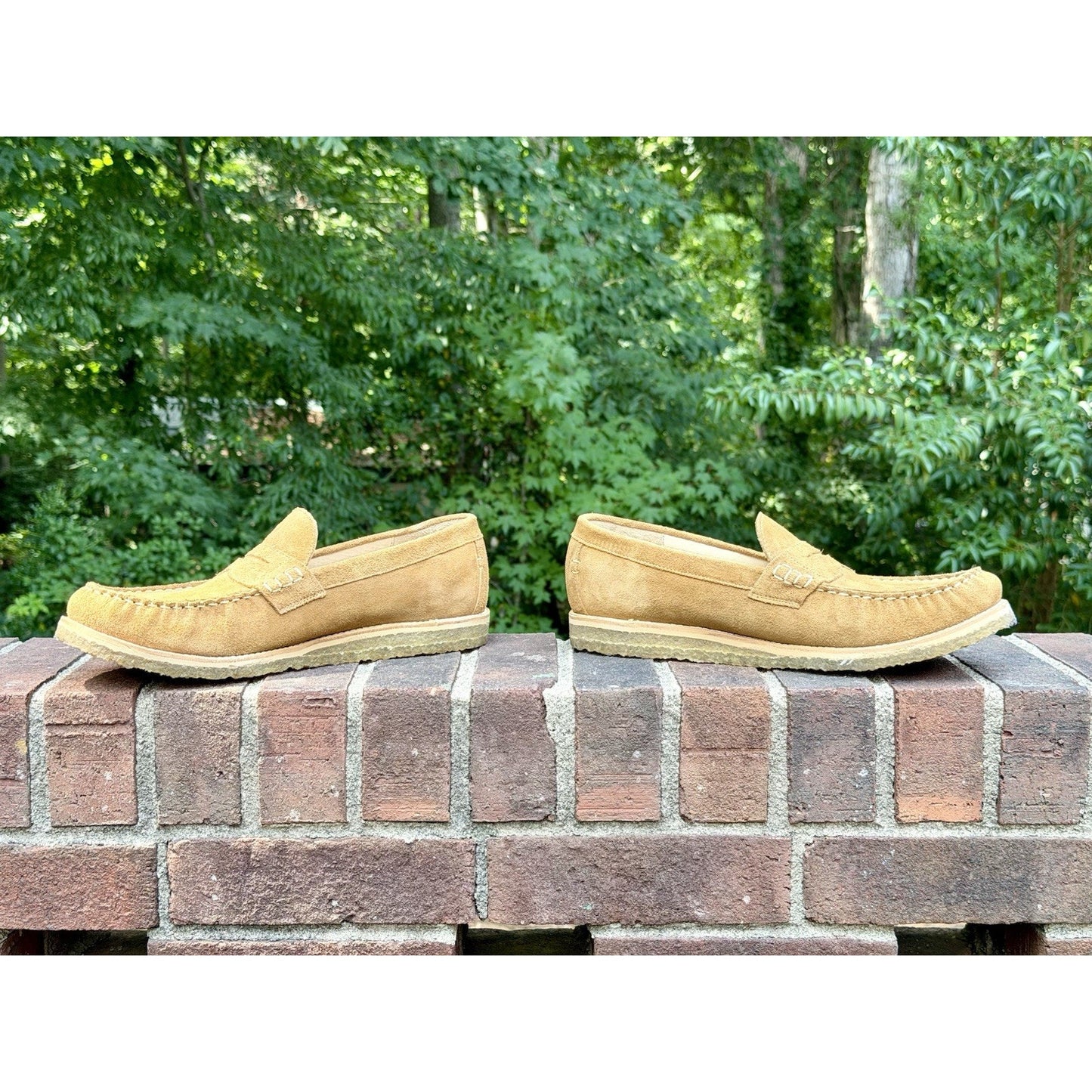 LUCA Drift Penny Loafer Suede Crepe Sole Men’s Size 12 Honey Tan Worn Once