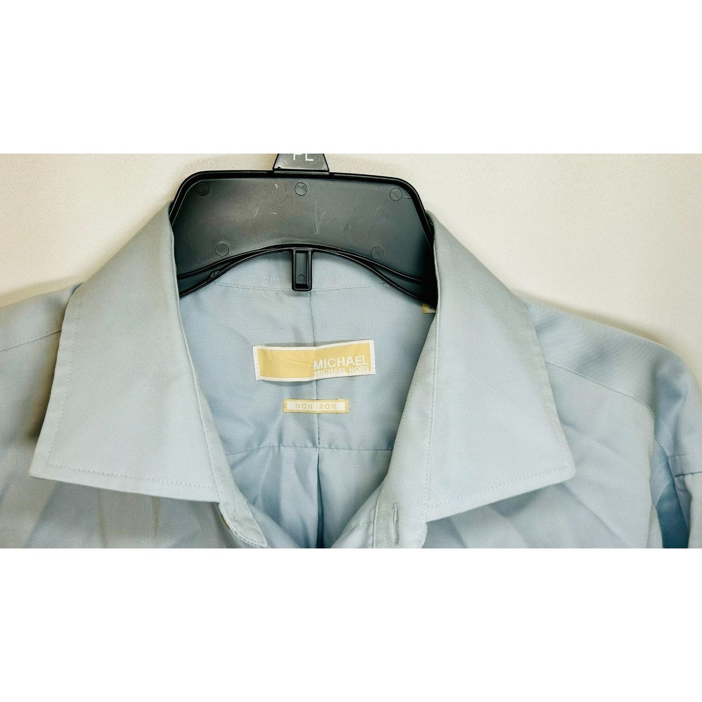 Michael Kors Blue Oxford Cotton Long-Sleeve Dress Shirt Men's 17 / 34-35